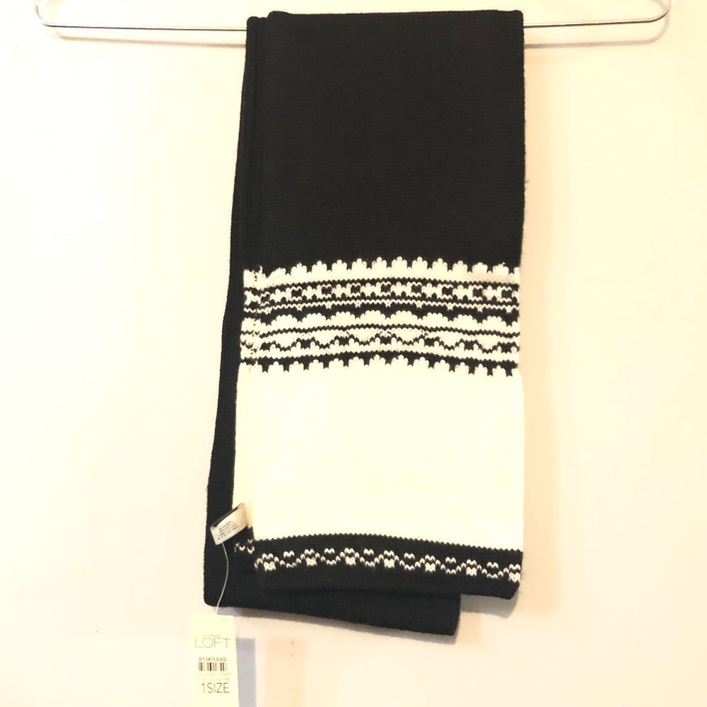 Ann Taylor Loft, Black and white scarf